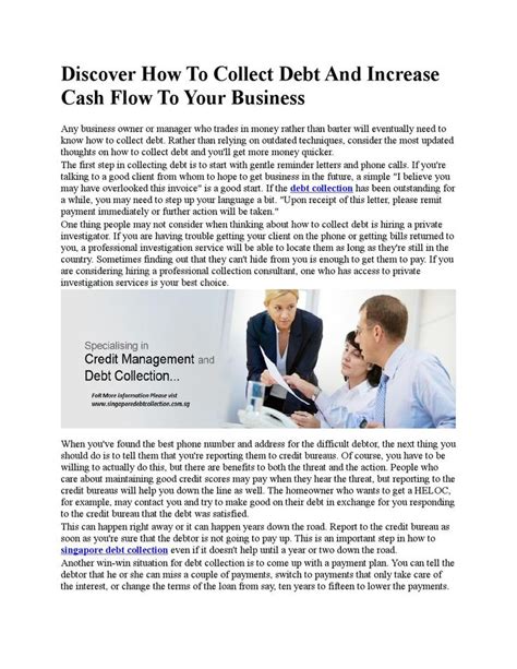 Cash Flow - How To Collect 98% Of Business Debts In 28 Days
